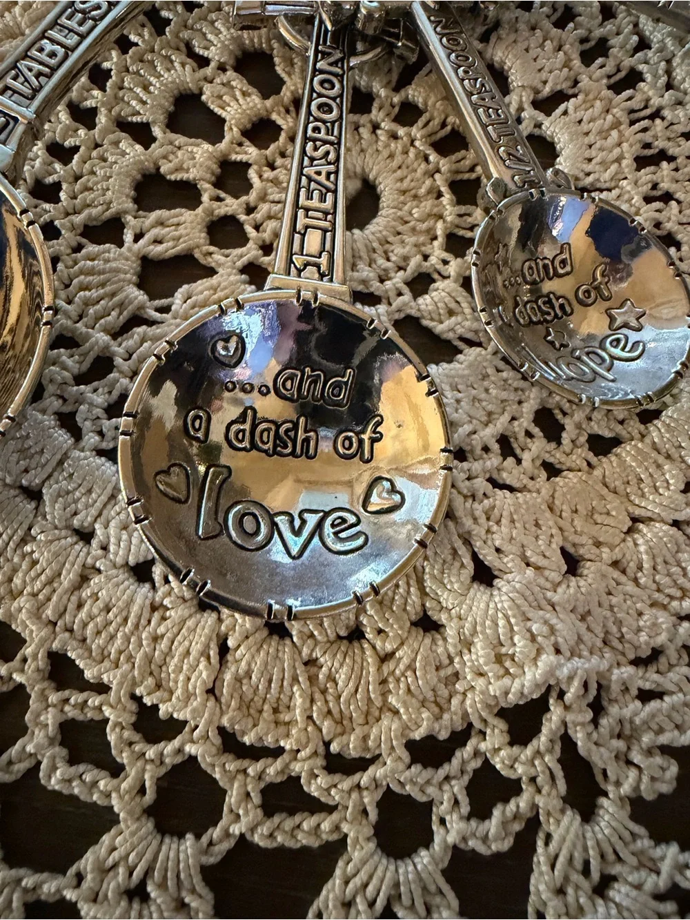 GANZ A Dash of Faith Love Hope Joy Measuring Spoon Set